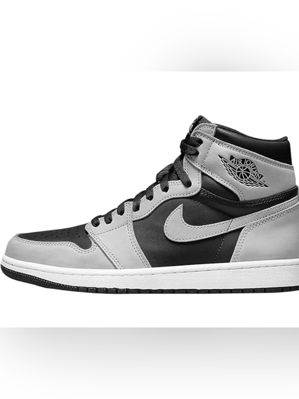 Nike Air Jordan 1 High OG Shoes, Black/White-light Smoke Grey
